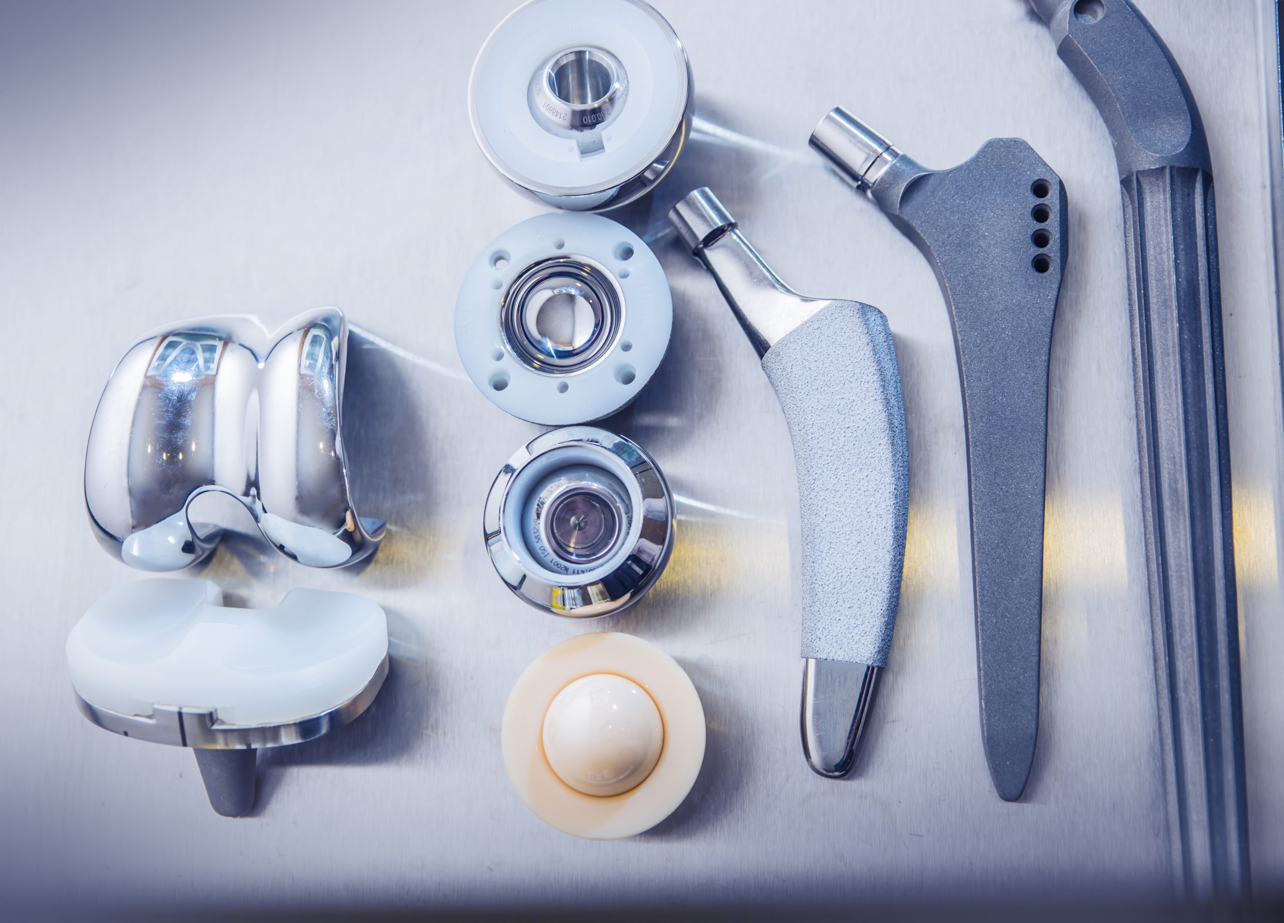 Medical industry image _ hip replacement parts stock image